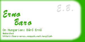 erno baro business card