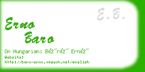 erno baro business card